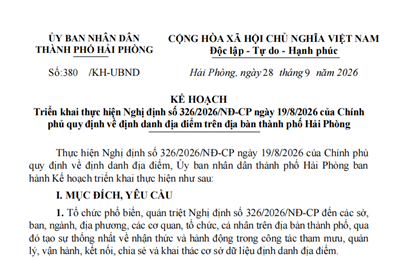 Hải Phòng triển khai định danh địa điểm trên toàn thành phố