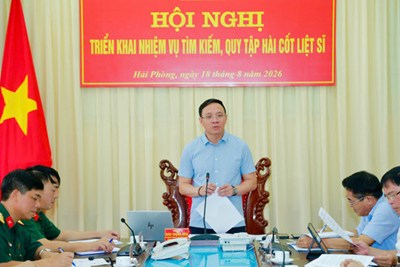 Hải Phòng phấn đấu hoàn thành việc lấy mẫu sinh phẩm hài cốt liệt sĩ sớm hơn 3 tháng