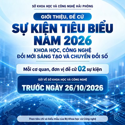 Công văn số 5094/SKHCN-VP ngày 20/10/2026 về việc đề cử các sự kiện tiêu biểu về KHCN, ĐMST&CĐS năm 2026