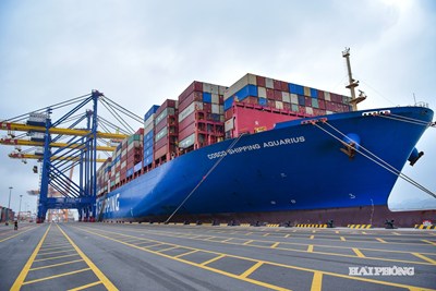 Đón thành công siêu tàu 197.000 DWT tại Cảng container quốc tế Hateco Hải Phòng