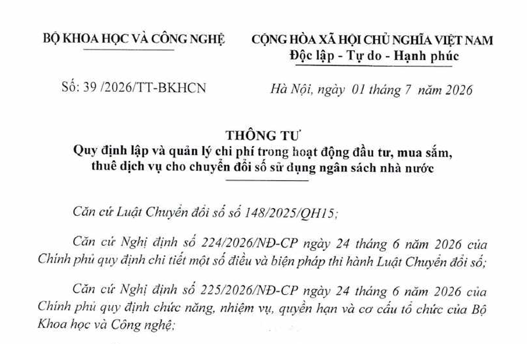 Cẩm nang thực hiện mua sắm và thuê dịch vụ chuyển đổi số (theo Thông tư 39/2026/TT-BKHCN)